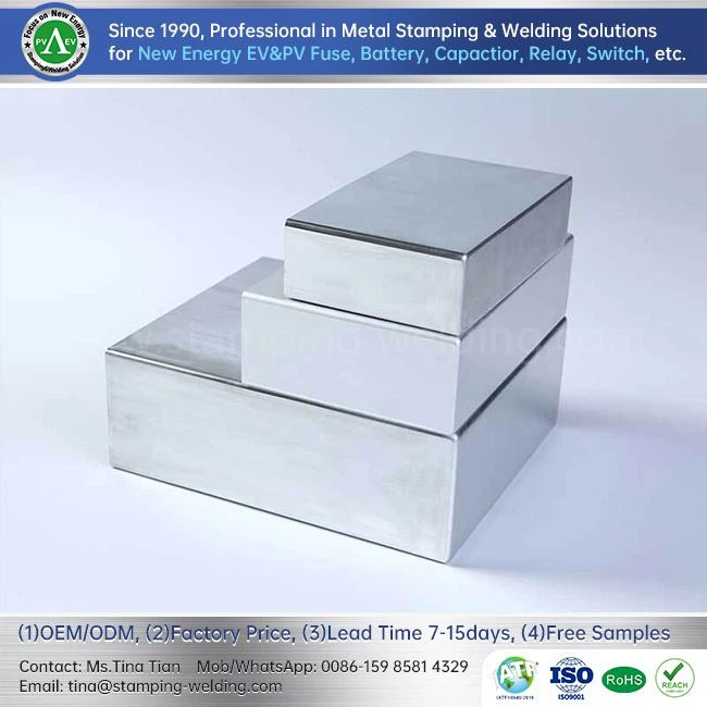 Aluminum parallelepiped battery enclosure