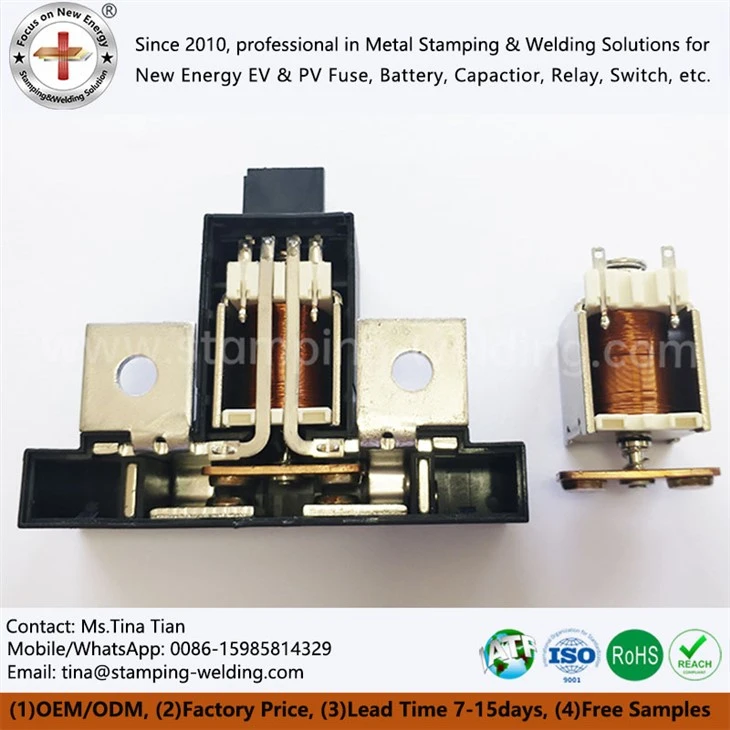 Red copper stamping parts for high-voltage DC contactors of new energy vehicles