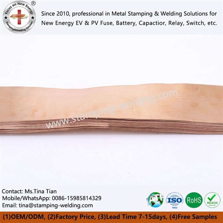 pvc dipping Insulated Battery Busbar Flexible Copper Bus bar