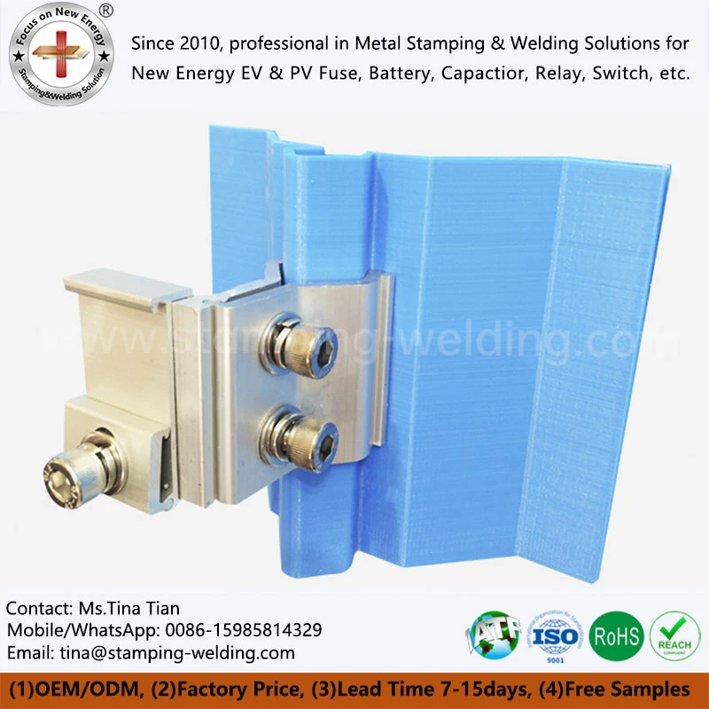 Aluminum Solar Panel End Clamps for PV Mounting System Aluminum Solar Panel End Clamps for PV Mounting System