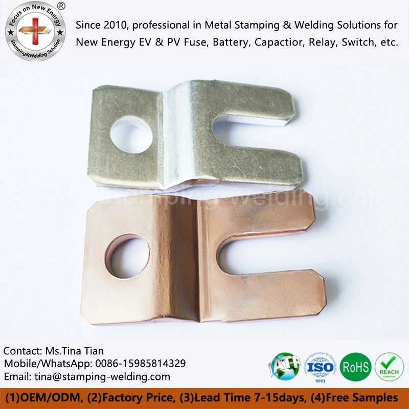 Red copper stamping parts for high-voltage DC contactors Red copper stamping parts for high-voltage DC contactors